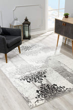2’ X 10’ Gray Faded Filigree Pattern Runner Rug