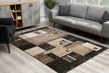 3’ X 10’ Beige And Brown Geometric Runner Rug