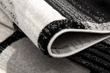 2’ X 10’ Gray Blocks And Rings Runner Rug