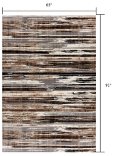 4’ X 6’ Beige Rustic Strokes Area Rug