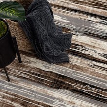 4’ X 6’ Beige Rustic Strokes Area Rug