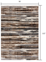4’ X 6’ Beige Rustic Strokes Area Rug