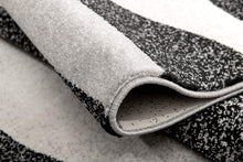 2’ X 10’ Black And Gray Abstract Marble Runner Rug