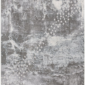 5’ X 8’ Gray Distressed Abstract Area Rug