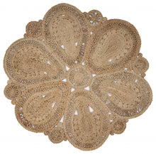 Floral Doily Natural Jute Area Rug