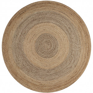 Two Toned Natural Jute Area Rug