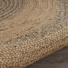 Two Toned Natural Jute Area Rug