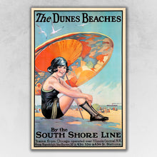 Dunes Beaches Vintage Travel Unframed Print Wall Art
