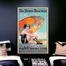 Dunes Beaches Vintage Travel Unframed Print Wall Art