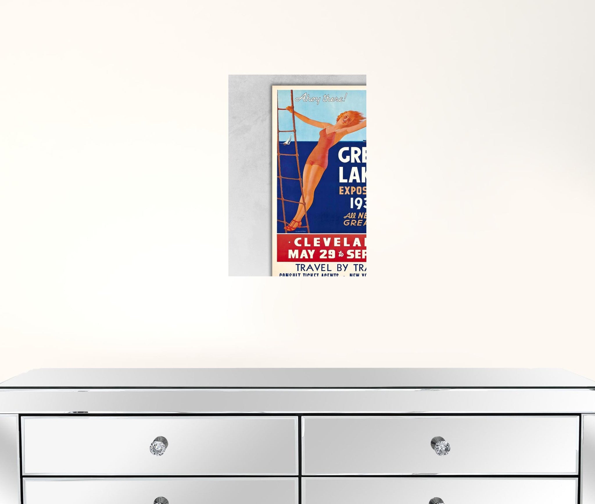 Great Lakes 1937 Vintage Travel Poster Wall Art - 24" x 36"