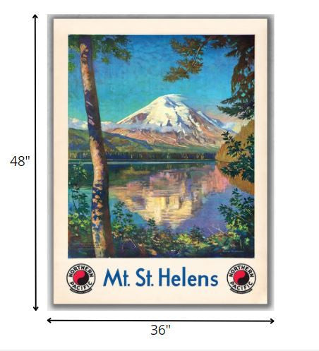 Mt. St. Helens C1920S Vintage Travel Poster Wall Art - 36" x 48"