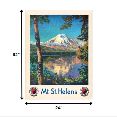 Mt. St. Helens C1920S Vintage Travel Poster Wall Art - 36" x 48"