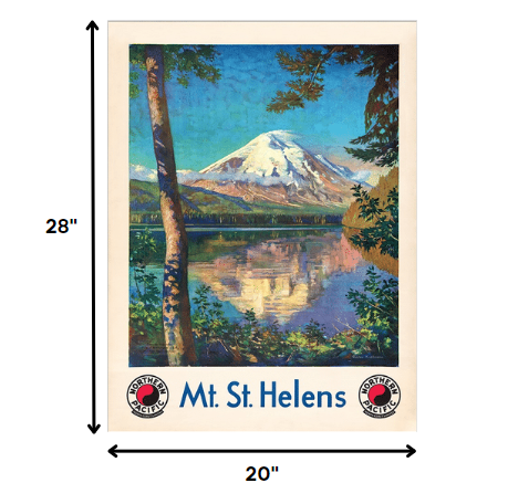 Mt. St. Helens C1920S Vintage Travel Poster Wall Art - 36" x 48"