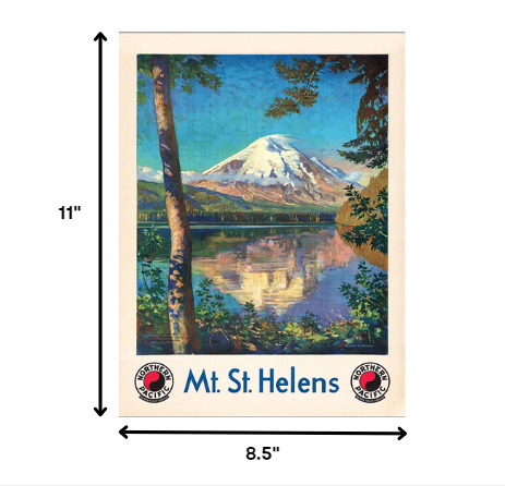 Mt. St. Helens C1920S Vintage Travel Poster Wall Art - 36" x 48"