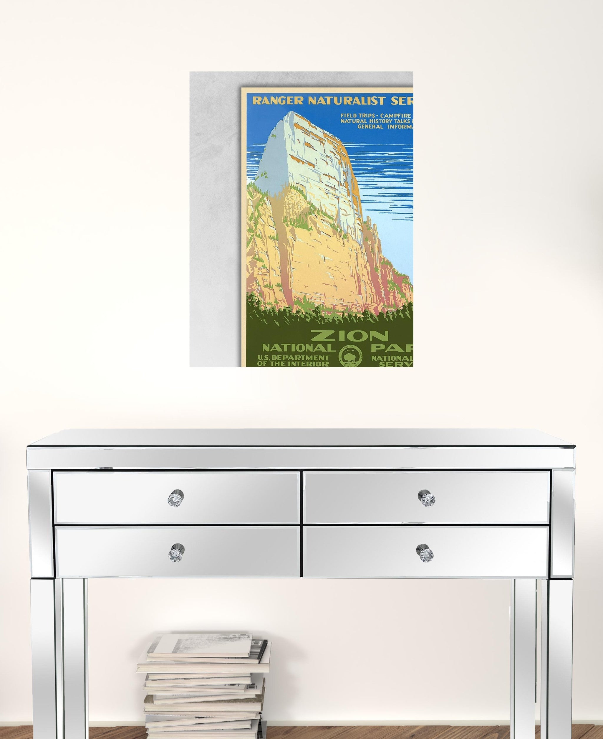 36" x 48" Zion National Park c1938 Vintage Travel Poster Wall Art