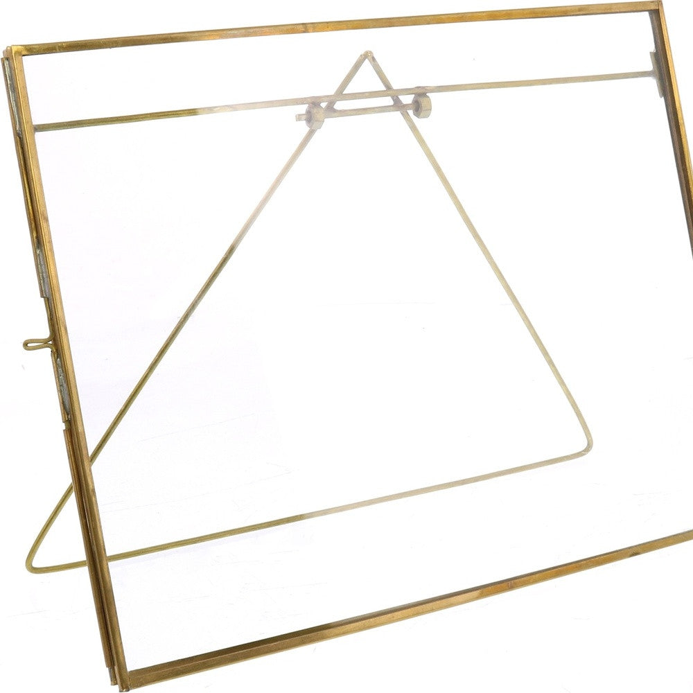 XL Gold Metal Horizontal Glass Frame