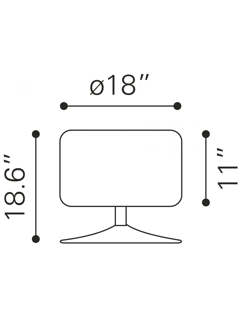 18" White Faux Leather And Silver Round Ottoman