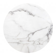 Designer's Choice White Faux Marble and Gold End Table