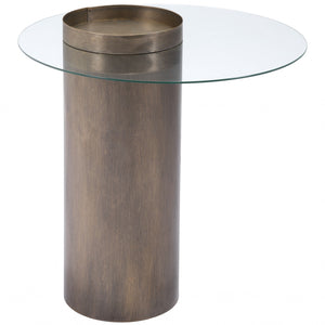Contemporary Antique Gold End Table