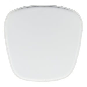 17" X 17" White Faux Leather Seat Cushion