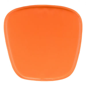 17" X 17" Orange Synthetic Solid Color Dining Chair Cushion Seat Cushion