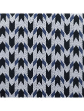 Set of Two Blue Black and White Arrow Design Dining or Side Chairs