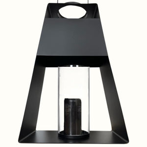 Modern Black and Glass Candle Holder