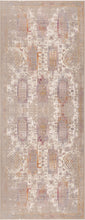 2’ x 10’ Beige Faded Tribal Motifs Runner Rug