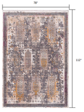 2’ x 10’ Gray Faded Tribal Motifs Runner Rug