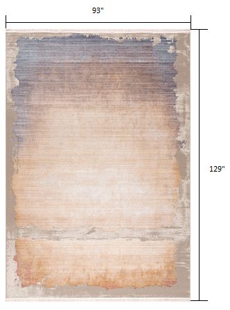 Beige Faded Sunset Runner Rug - 2’ x 10’