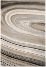 4’ x 6’ Cream and Tan Abstract Marble Area Rug
