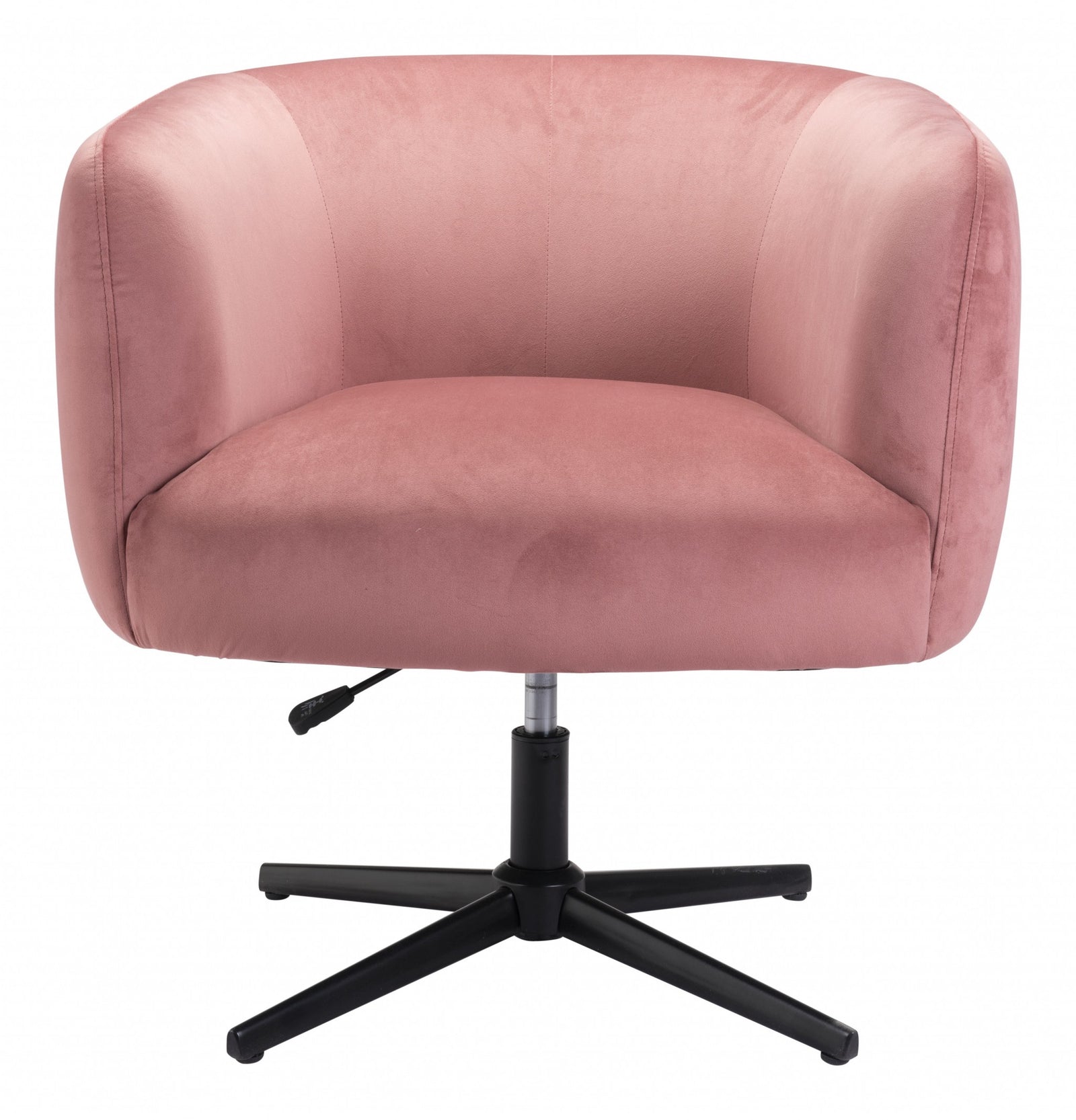 Gusto Glam Pink and Black Swivel Accent Chair