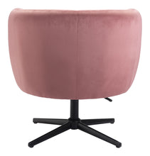 Gusto Glam Pink and Black Swivel Accent Chair