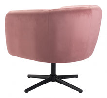 Gusto Glam Pink and Black Swivel Accent Chair