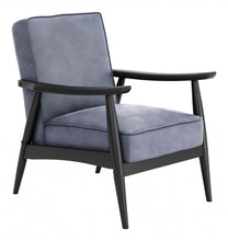 Gray Velvet And Black Arm Chair 32