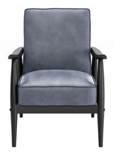 Gray Velvet And Black Arm Chair 32