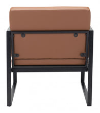 Brown and Black Sleek and Modern Accent Armchair