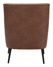Brown Faux Leather And Gold Arm Chair 29