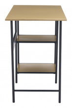 Stylish Brass and Black Open Concept Desk