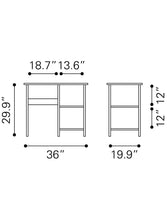 Stylish Brass and Black Open Concept Desk