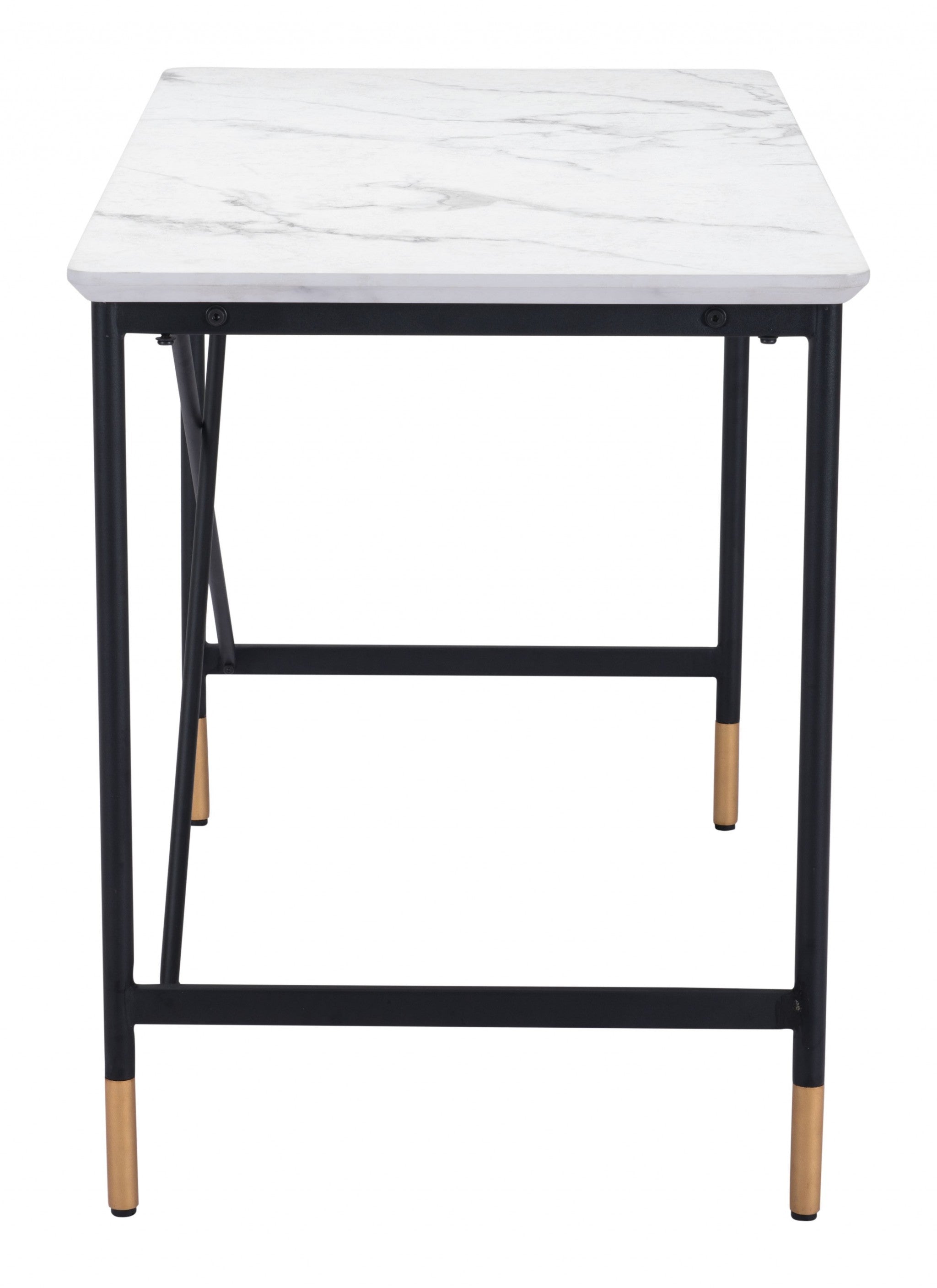 47" White And Black Writing Desk