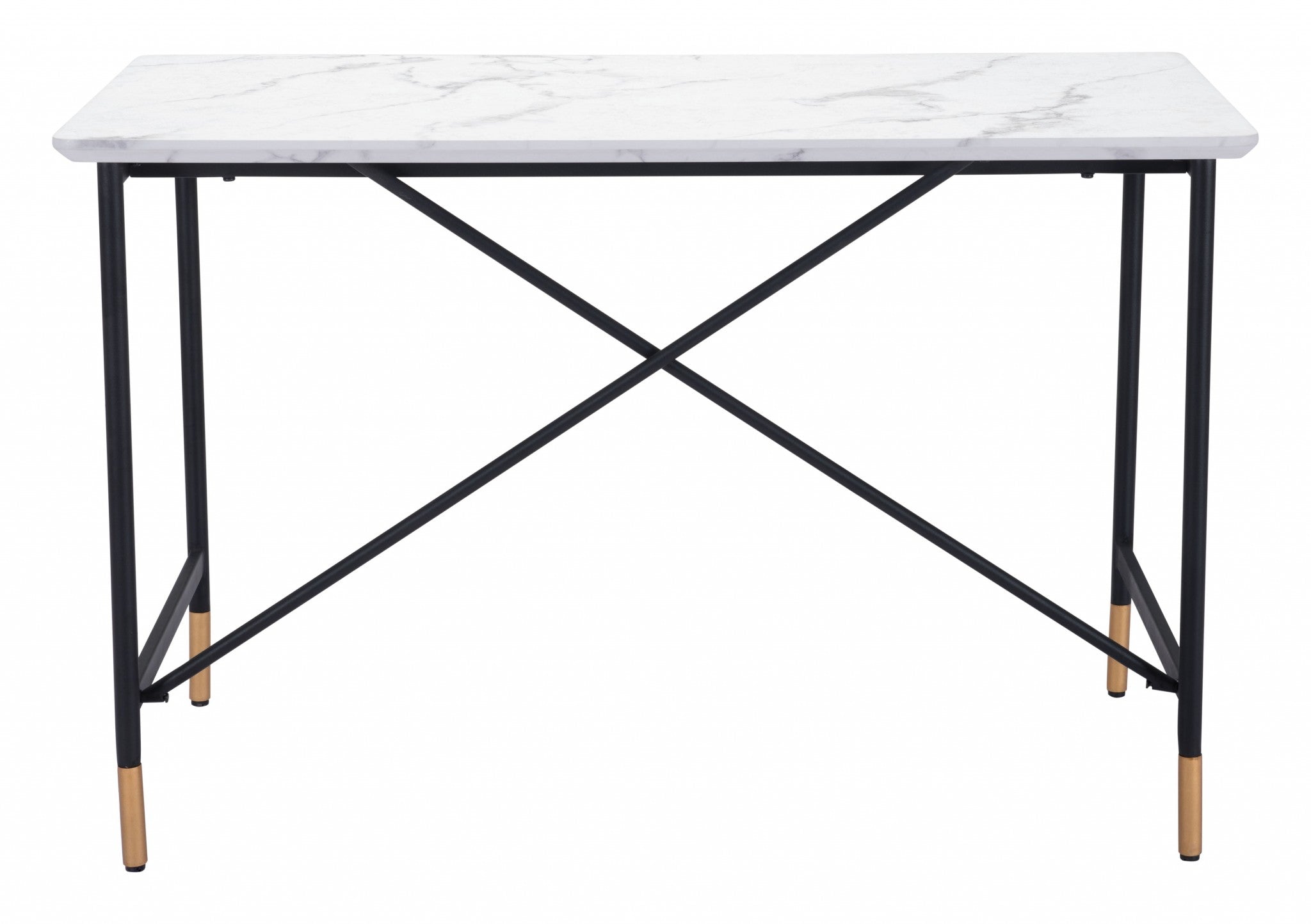 47" White And Black Writing Desk