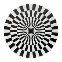 Black White and Gold Modern Deco Round Resin Coffee Table 30