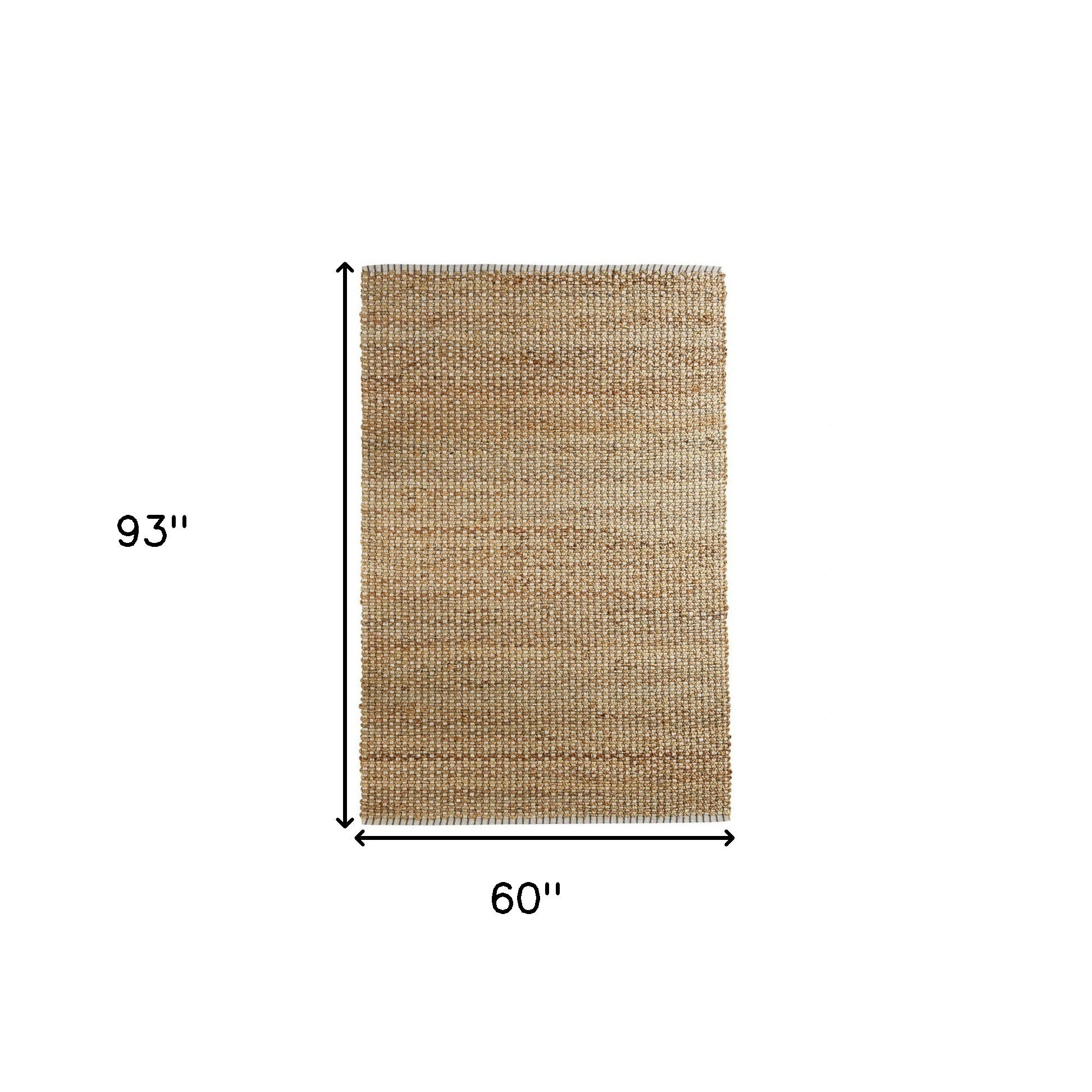 5’ x 8’ Natural Braided Jute Area Rug