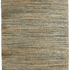 8’ x 10’ Teal and Natural Braided Jute Area Rug