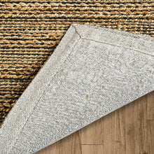 5’ x 8’ Gray and Natural Braided Striped Area Rug