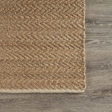 5’ x 8’ Natural Toned Chevron Pattern Area Rug