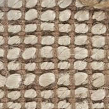 5’ x 8’ Tan and White Braid Border Area Rug