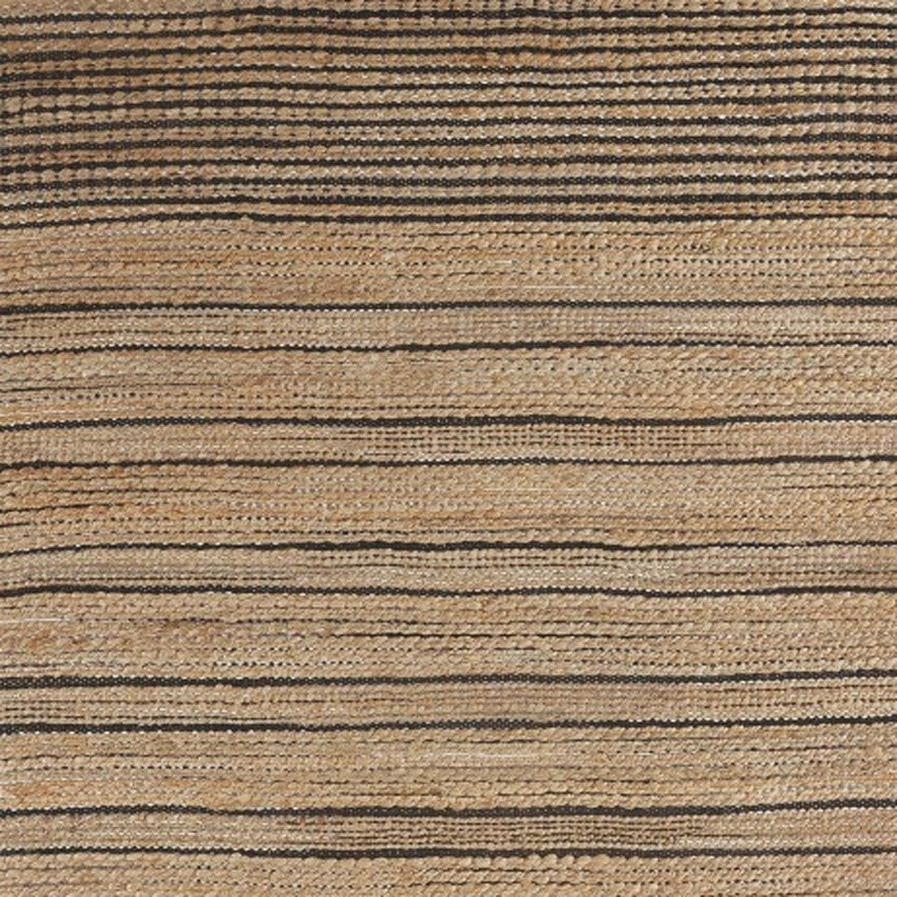 Tan and Black Eclectic Striped Area Rug - 5’ x 8’