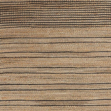 Tan and Black Eclectic Striped Area Rug - 5’ x 8’